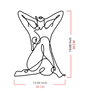 Wallity Geometric Nude Woman Escultura de Pared Negra